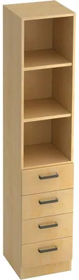Produktbild von Schublad.Regal 7600 SG, 5 OH 40,6 x 42 x 200,4 cm (BxTxH)
