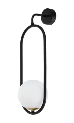 Obrázek produktu pro Nástěnné svítidlo IGON černé, bílé a zlaté, 1xE14x15W, kov, rozměry: 50x16x16 cm, IP20, Jupiter