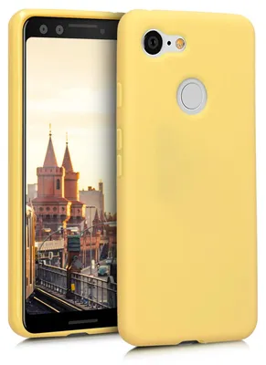 Produktbild von kwmobile Handyhülle für Google Pixel 3 Hülle - TPU Case - Kabelloses Laden - Schutzhülle Cover in Gelb matt