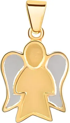 Produktbild von F Anhänger 333/- Gelbgold bicolor Engel