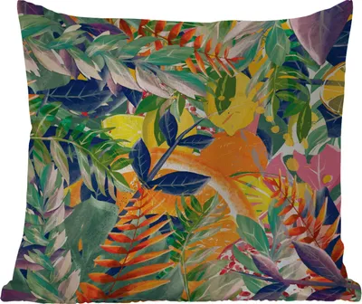 Produktbild von MuchoWow® Outdoor Kissen - Blumen - Dschungel - Tropisch - 40x40 cm - Wetterfest - Lounge Kissen - Kopfkissen - Interieur - Polster mit Bild