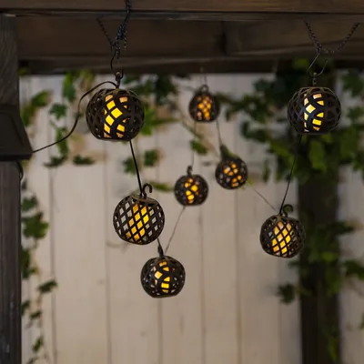 Produktbild von Star Trading Flame, Leichte Dekorationskette, Schwarz, Ambiente, IP44, 8 Glühbirne(n), LED