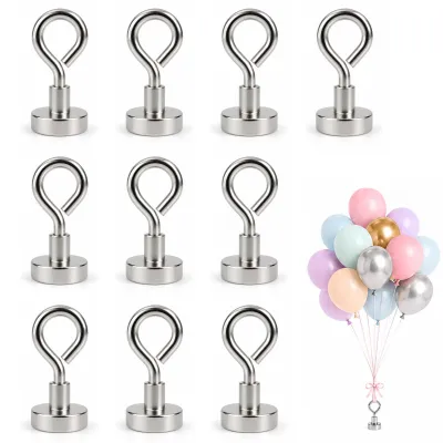 Productafbeelding van Ballonballastjes - 10 stuks, magnetisch - Voor het bevestigen van heliumballonnen - 16 mm diameter