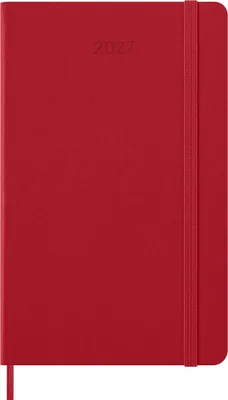 Obrázek produktu pro Moleskine 12měsíční denní kalendář 2027, Large/A5, 1 den = 1 strana, pevná vazba, šarlatově červená