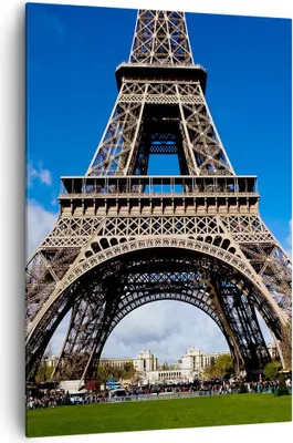 Produktbild von Bild auf Leinwand - Leinwandbild - Einteilig - Turm Paris Eiffle - 70x100cm - Wand Bild - Wanddeko - Wandbilder - Leinwanddruck - Wanddekoration - Leinwand bilder - Wandbild - PA70x100-0154