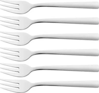 Productafbeelding van Ibenzoa® Dessertvorken-set (6-delig) van 18/10 roestvrij staal – elegante, vaatwasmachinebestendige vorken voor desserts en taart
