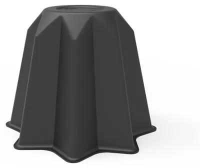 Pandoro-Backform, antihaftbeschichtet, 1 kg, rund, schwarz