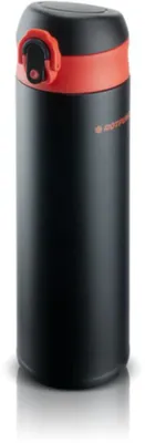 Image de ROTPUNKT Bouteille isotherme FlaskStar, modèle tubulaire, noire, 0,5 litre
