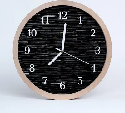 Produktbild von Holzuhr 30fi cm wanduhr - Steine