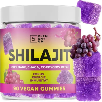 Zdjęcie produktu dla Żelki Shilajit z Himalajów – 2200 mg, naturalne, wegańskie i bez cukru