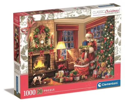 Produktbild von CLEMENTONI Puzzle 1000 Weihnachten Der Besuch des Weihnachtsmanns 81497