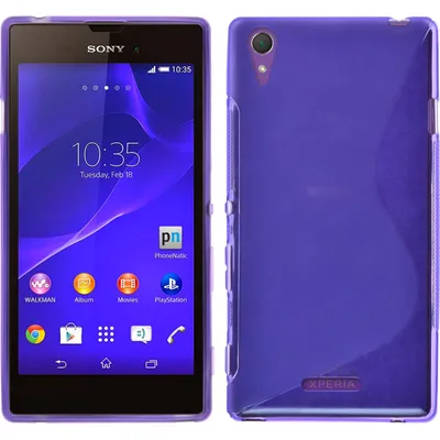Produktbild von PhoneNatic Case kompatibel mit Sony Xperia Style - lila Silikon Hülle S-Style + 2 Schutzfolien