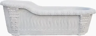 Luxus Barock Marmor Badewanne Weiß Luxury Baroque Marble Bathtub White
