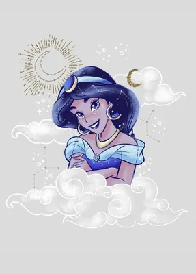 Produktbild von Komar Disney Wandbild Jasmin Clouds | Kinderzimmer, Babyzimmer, Dekoration, Kuns