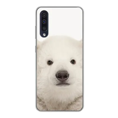 Produktbild von MuchoWow® Handyhülle Schutzhülle Hülle für Samsung Galaxy A30s Eisbär - Tiere - Weiß - Kinder - Jungen - Mädchen Silikon Softcase Handy Hülle - Karteninhaber