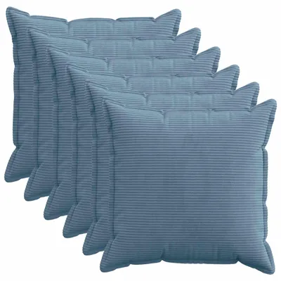 Image de vidaXL, housses de coussin, 6 pièces, HOUTEN, bleu, 80 x 80 cm, en corde