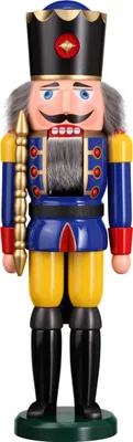 Produktbild von König blau (50cm) Nussknacker von Seiffener Volkskunst