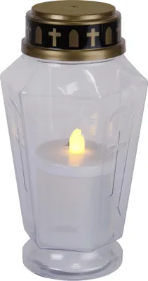 Produktbild von Best Season Display LED - Memorial Candle 15,5 cm, flackernd Material Kunststoff, Farbe weiss,10 St., batt.betr, 068-99-60