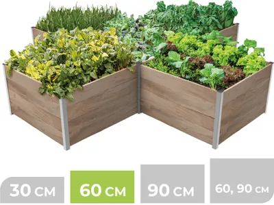 Produktbild von BioGreen 5m² Hochbeet ErnteMAXX in Kreuzform aus Holz in 4 Größen verfügbar