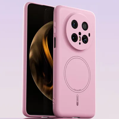 Obrázek produktu pro Magnetické pouzdro pro Huawei Mate 70 Pro/Mate 70 Pro+, kompatibilní s MagSafe, tekutý silikon, nárazuvzdorné a odolné proti poškrábání Růžová