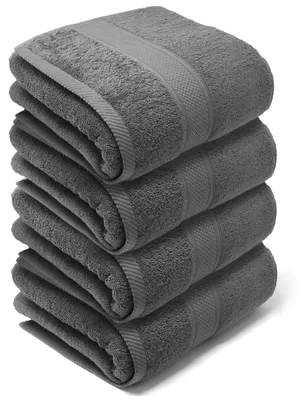 Immagine prodotto di Set di 4 asciugamani da bagno - 100% cotone - 90 x 170 cm - Morbidi e assorbenti