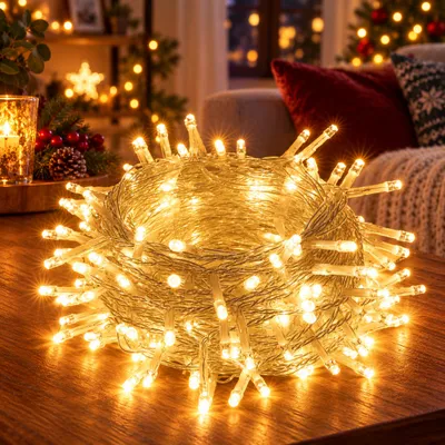Obrázok produktu pre 20M 200LEDs 8 režimov rozprávkové svetlá napájanie, časovač, pamäťová funkcia, LED vianočné rozprávkové svetlá party dekorácie svetlo vianočný stromček záhradné osvetlenie, teplá biela