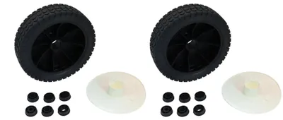 Produktbild von 2x Rasenmäherrad Universalrad Ersatzrad Elektro, Benzin Rasenmäher 200mm Ø