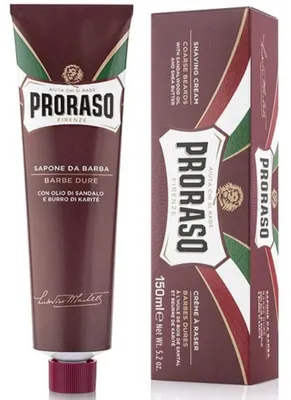 Zdjęcie produktu dla Proraso - Coarse Beards, Linia Czerwona - Krem Do Golenia W Tubie 150 ml