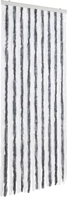 Produktbild von vidaXL Insektenschutz-Vorhang Grau und Weiß 56x185 cm Chenille