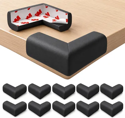 Produktbild von Kantenschutz 55x55x35 mm, 10 Stück, NBR-Schaumstoff, schwarz, für Tisch