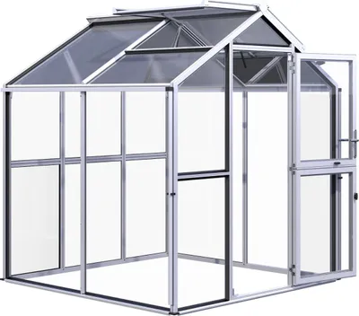 Produktbild von KGT Gewächshaus "Galant II" pressblank 4,5 m² 4 mm ESG, 10 mm HKP
