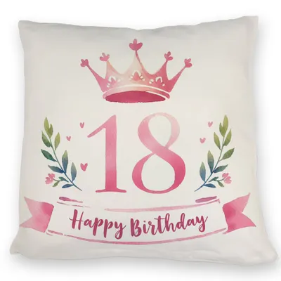 Produktbild von Happy Birthday 18 Krone Kissen