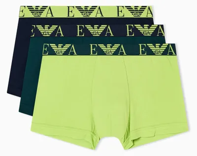 Produktbild von Emporio Armani Herren Unterhose, Modell Bold Monogram, 3er-Pack, Blau, Größe S, Farbe: Blau, Größe: S
