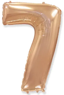 Obrázek produktu pro Fóliový balónek číslice 7 - rosegold - růžovo zlatá - 102 cm