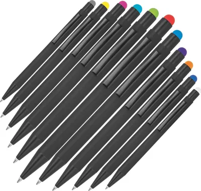 Produktbild von 11x Touchpen Kugelschreiber / aus Metall / 11 Stylusfarben