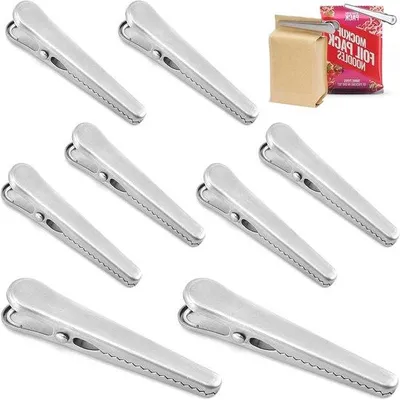 Produktbild von Edelstahl Schlüsseklammern 8-11,5cm silber für Lebensmittel