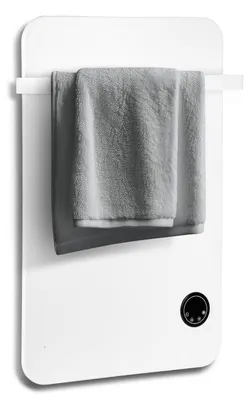 Produktbild von Ikodm Infrarotheizung 400W mit WLAN, Thermostat, Fernbedienung, Handtuchhalter, Touchdisplay und IP44 in Weiß