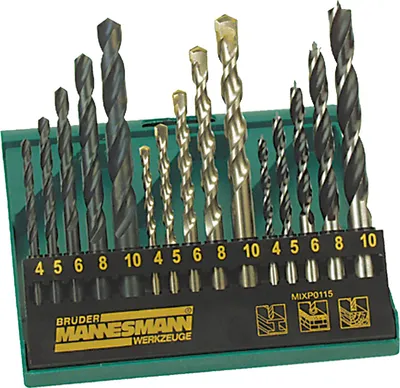Produktbild von Brüder Mannesmann 15-teiliges Bohrer-Set 54315