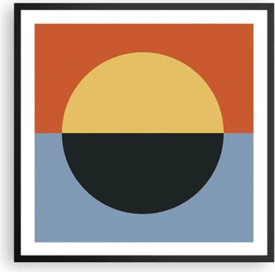 Produktbild von Gerahmtes Poster - Schwarzer Rahmen - Abstraktion Halbkreis Kontrast - 60x60 cm - Wand Bild - Wanddeko - Wandbilder - Kunstposter - Wandposter - Bilderrahmen - Bilder - Kunstdruck - P2BAC60x60-4604