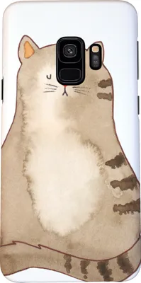 Produktbild von Mr. & Mrs. Panda Samsung Galaxy S9 Handyhülle Katze Sitzen - Weiß - Geschenk, Smartphone Hülle, Herz, Cats, Handy Case, Katzen, Cover, Cat