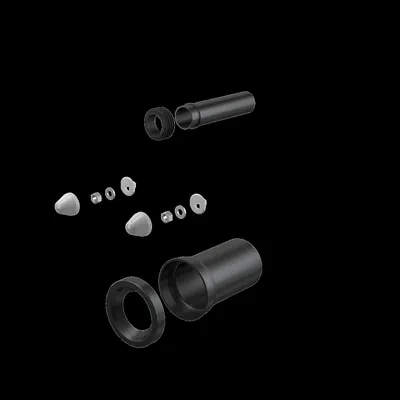 Image de accessoires de WC alcadrain complets DN110, 200 mm, PE, chromé