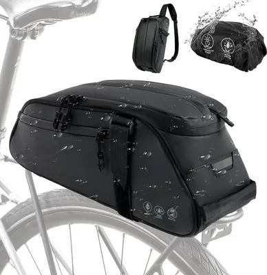 Produktbild von Flintronic 2-in-1 Fahrrad Gepäckträgertasche 8L - wasserdicht & reflektierend