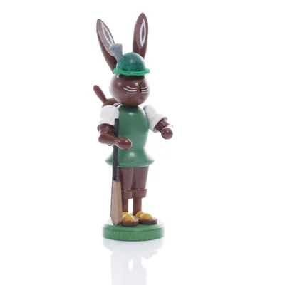 Produktbild von Thomas Preißler Erzgebirge Osterhase 10 cm, Motiv:Hase Jäger