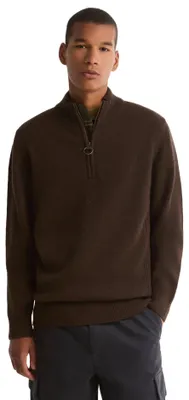 Produktbild von Pullover Barbour braun strick mit halbzip