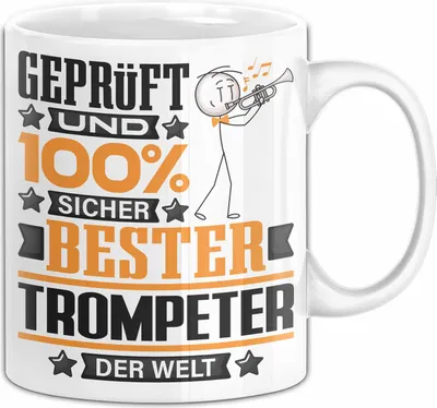 Produktbild von Trompeter Geschenk Lustiger Spruch für Trompeter Geschenkidee Bester Trompeter Der Welt (Weiß)