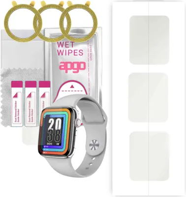 Produktbild von apgo 3 Stück Schutzfolie, Matt, kompatibel mit DT NO.1 7Max Smartwatch, Hydrogel Displayschutzfolie mit Positionierhilfe, Displayfolie, robust und kratzfest