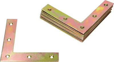 Immagine prodotto di KOTARBAU® Set di 10 staffe per finestre zincate gialle 120x120x24mm Rinforzo angolare per finestre