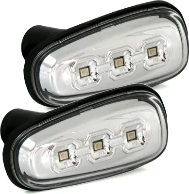 Produktbild von LED SEITENBLINKER SET in KLARGLAS CHROM für OPEL ASTRA G + ZAFIRA A Blinker