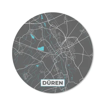 Produktbild von MuchoWow® Mauspad Mousepad Deutschland - Blau - Düren - Stadtplan - Karte 50x50 cm - Mousepads - Maus Mat - Pad - Mausunterlage - Vinyl