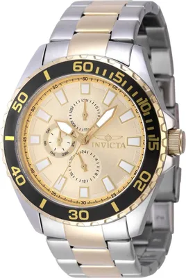 Obrázek produktu pro Invicta Pro Diver 47579 - Pánské Náramkové Hondiky - Quartzové - Nerezová ocel s zlatým ciferníkem - 46mm